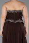 Long Brown Chiffon Plus Size Evening Dress ABU6189