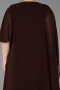 Long Brown Chiffon Plus Size Evening Gown ABU6179