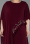 Long Plum Chiffon Plus Size Evening Gown ABU6179