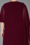 Long Plum Chiffon Plus Size Evening Gown ABU6179