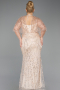 Gold Long Beaded Plus Size Evening Dress ABU5722