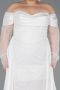 Long Beaded Plus Size Evening Gown ABU6093