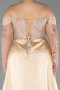 Gold Long Beaded Plus Size Evening Gown ABU6093