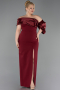 Burgundy Long Formal Plus Size Dress ABU5047
