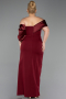 Burgundy Long Formal Plus Size Dress ABU5047