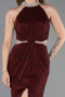 Halter Neck Slit Long Evening Gown ABU4324