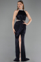 Halter Neck Slit Long Evening Gown ABU4324