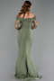 Long Olive Drab Evening Dress ABU6273