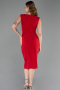 Midi Red Evening Dress ABK2653