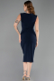 Midi Navy Blue Evening Dress ABK2653
