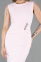 Midi Powder Color Evening Dress ABK2653