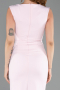 Midi Powder Color Evening Dress ABK2653