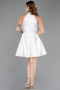 Short White Satin Cocktail Dress ABK2654