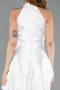 Short White Satin Cocktail Dress ABK2654