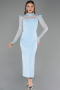 Midi Light Blue Party Dress ABK2655