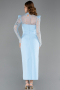 Midi Light Blue Party Dress ABK2655