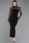 Midi Black Party Dress ABK2655
