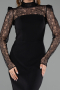 Midi Black Party Dress ABK2655