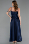 Midi Navy Blue Satin Evening Dress ABK2657