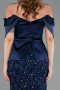 Long Navy Blue Scaly Evening Dress ABU6254