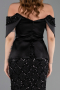Long Black Scaly Evening Dress ABU6254