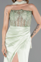 Long Mint Satin Evening Dress ABU6276