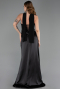 Long Black Satin Evening Dress ABU6276