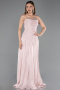 Long Powder Color Chiffon Evening Dress ABU6277