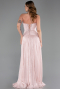 Long Powder Color Chiffon Evening Dress ABU6277