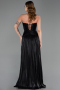 Long Black Chiffon Evening Dress ABU6277