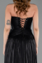 Long Black Chiffon Evening Dress ABU6277