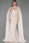 Long Beige Mermaid Prom Dress ABU6255