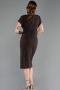 Midi Brown Plus Size Cocktail Dress ABK2649