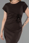 Midi Brown Plus Size Cocktail Dress ABK2649