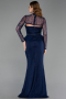 Long Navy Blue Dantelle Evening Dress ABU6278