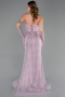Long Lavender Dantelle Mermaid Evening Gown ABU6256