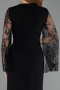 Midi Black Plus Size Cocktail Dress ABK2646