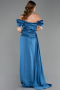 Oil Green Long Satin Plus Size Evening Dress ABU1626