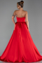 Long Red Satin Evening Dress ABU6293