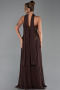 Long Brown Chiffon Evening Dress ABU5486