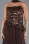 Long Brown Chiffon Evening Dress ABU5486