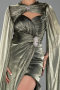 Long Olive Drab Chiffon Evening Dress ABU6296