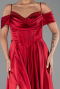 Long Burgundy Satin Evening Dress ABU6297