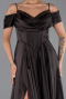 Long Brown Satin Evening Dress ABU6297