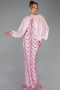 Long Powder Color Scaly Evening Dress ABU6298