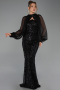 Long Black Scaly Evening Dress ABU6298