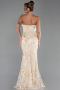 Long Beige Evening Dress ABU6299