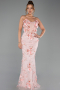 Long Powder Color Evening Dress ABU6299
