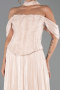 Long Beige Chiffon Prom Gown ABU6300