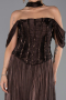 Long Brown Chiffon Prom Gown ABU6300